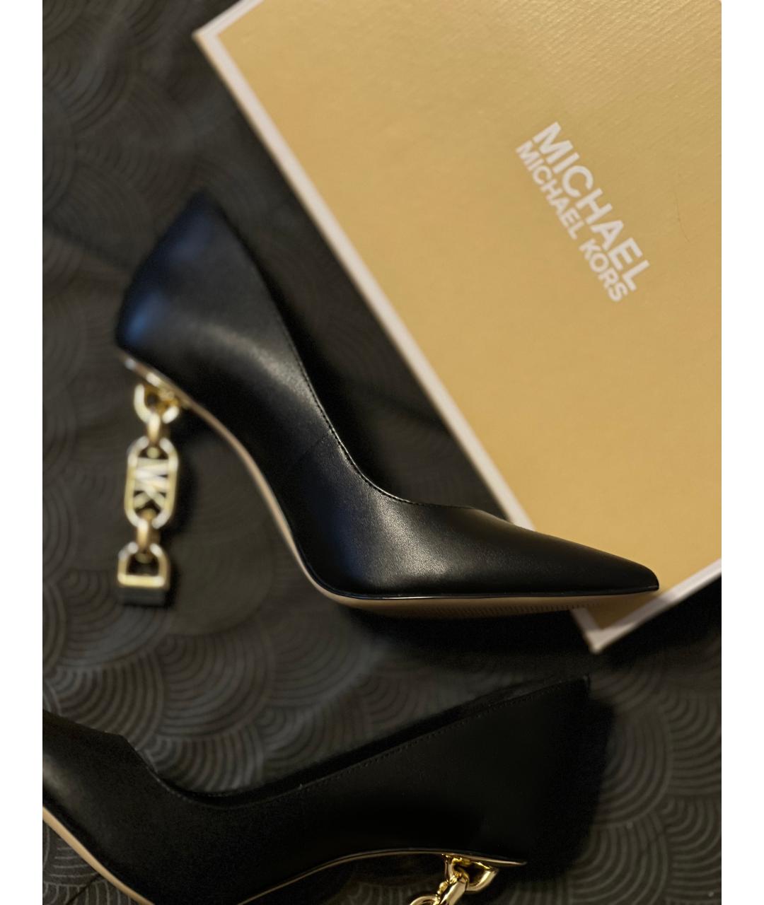 MICHAEL KORS Черные кожаные туфли, фото 2