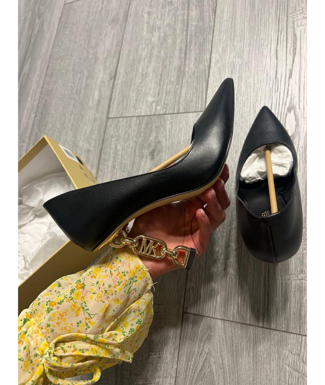 MICHAEL KORS Черные кожаные туфли, фото 6