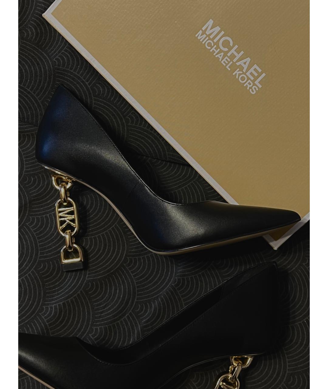 MICHAEL KORS Черные кожаные туфли, фото 3