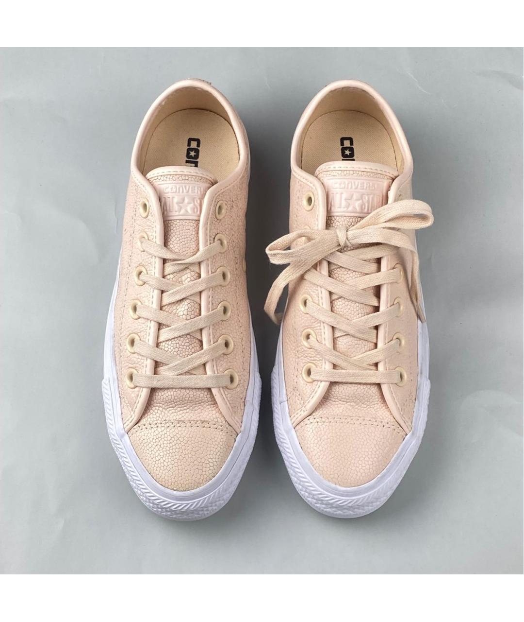 CONVERSE Бежевые кожаные кеды, фото 2