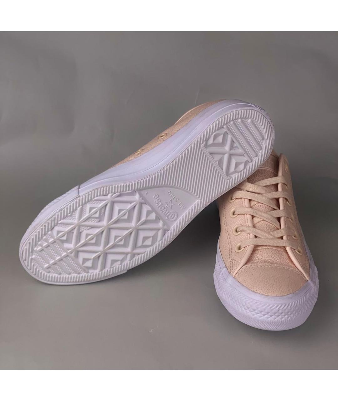 CONVERSE Бежевые кожаные кеды, фото 5
