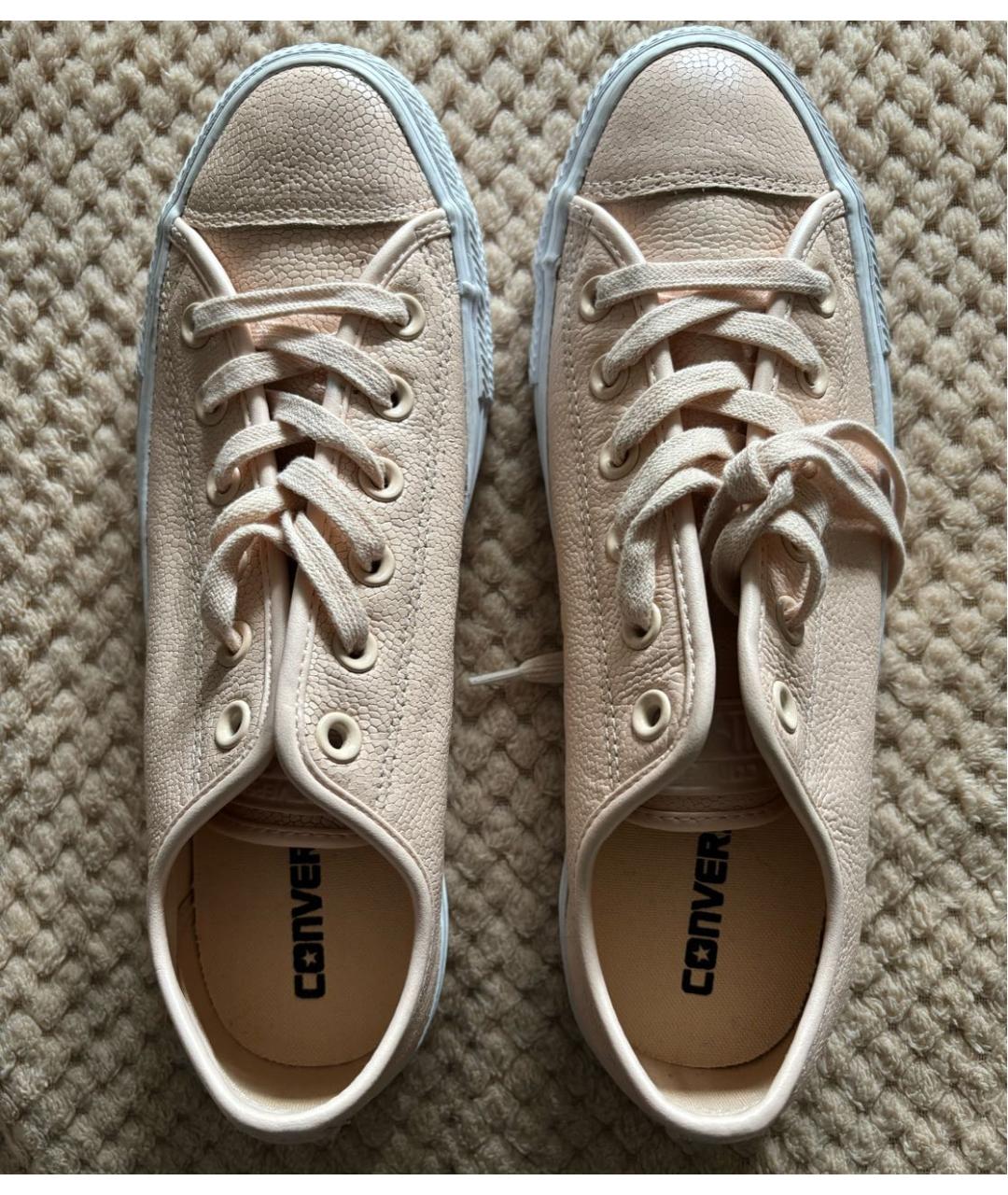 CONVERSE Бежевые кожаные кеды, фото 3
