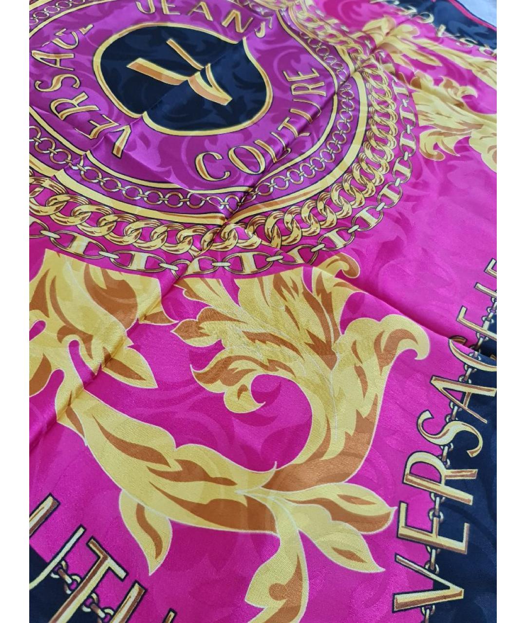 VERSACE JEANS COUTURE Мульти шелковый платок, фото 2
