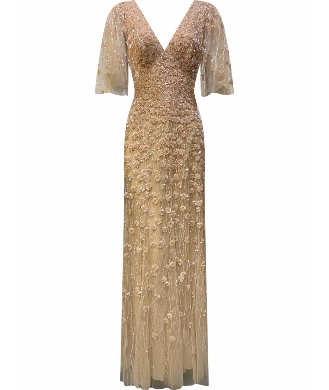 ELIE SAAB Золотое шелковое вечернее платье, фото 1