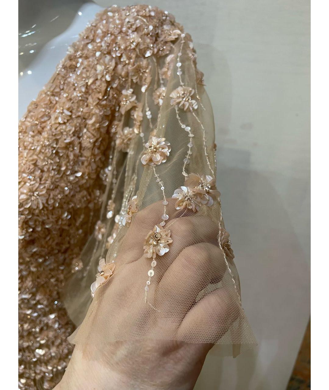 ELIE SAAB Золотое шелковое вечернее платье, фото 7