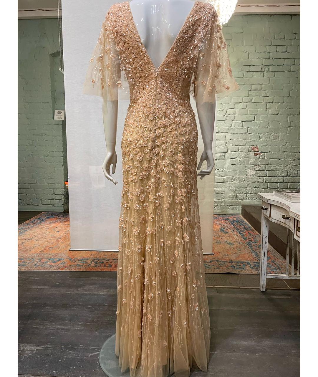 ELIE SAAB Золотое шелковое вечернее платье, фото 2