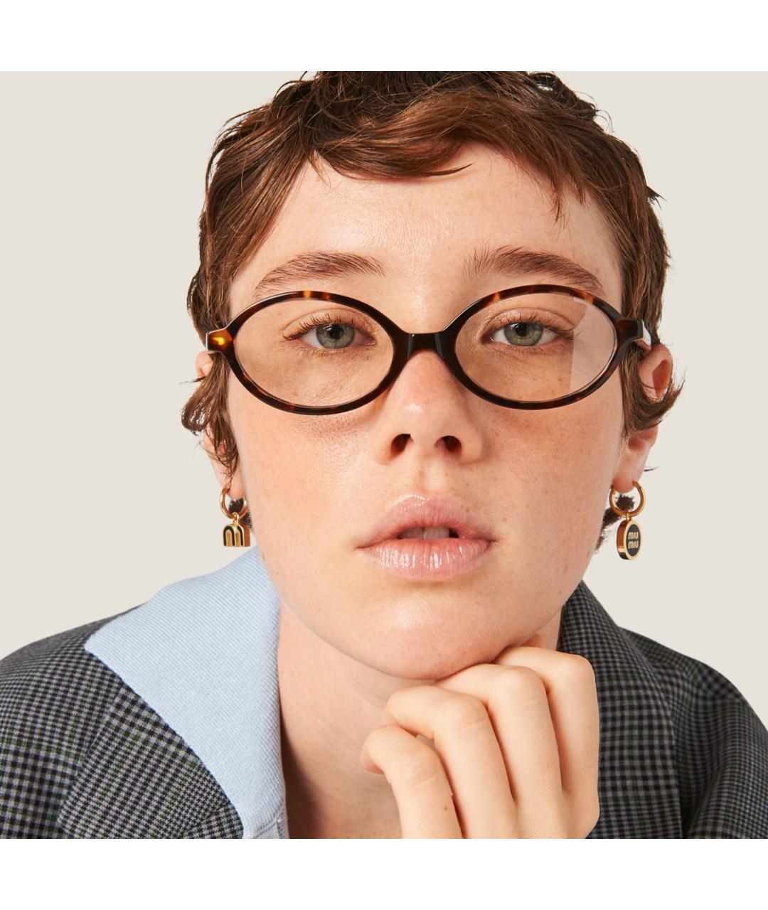 MIU MIU Красные латунные серьги, фото 3