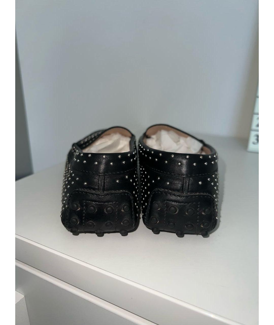 TOD'S Черные кожаные мокасины, фото 4