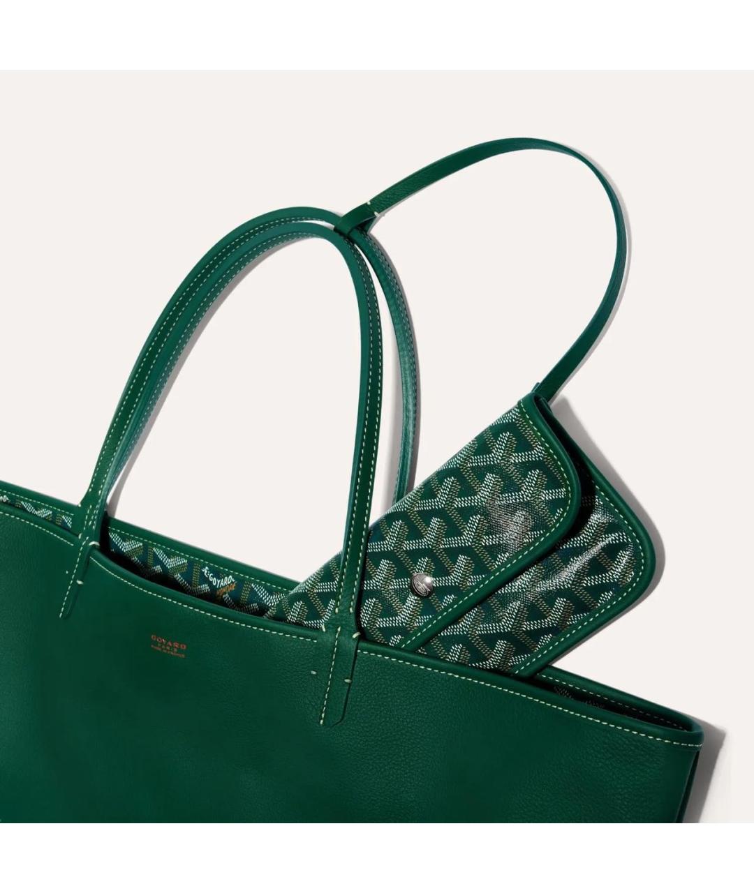 GOYARD Зеленая сумка тоут, фото 3