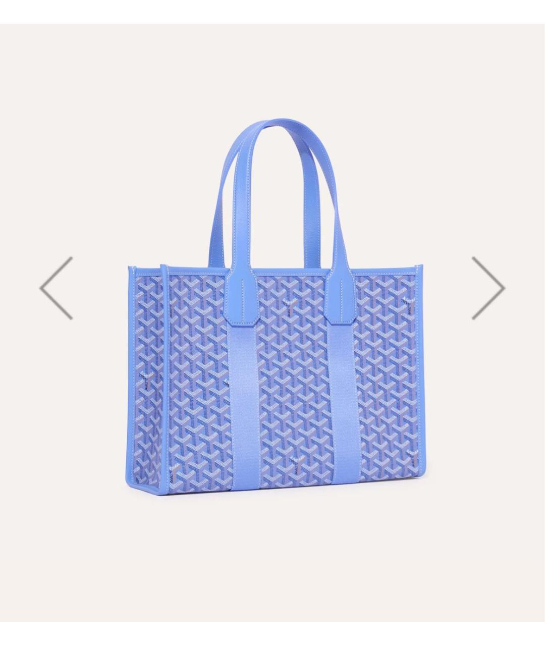 GOYARD Бирюзовая кожаная сумка тоут, фото 2