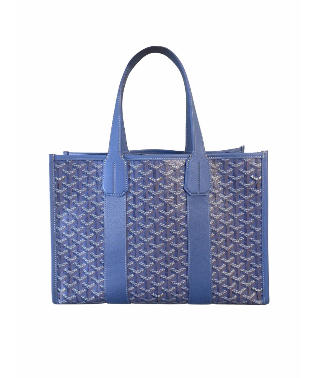 GOYARD Бирюзовая кожаная сумка тоут, фото 1