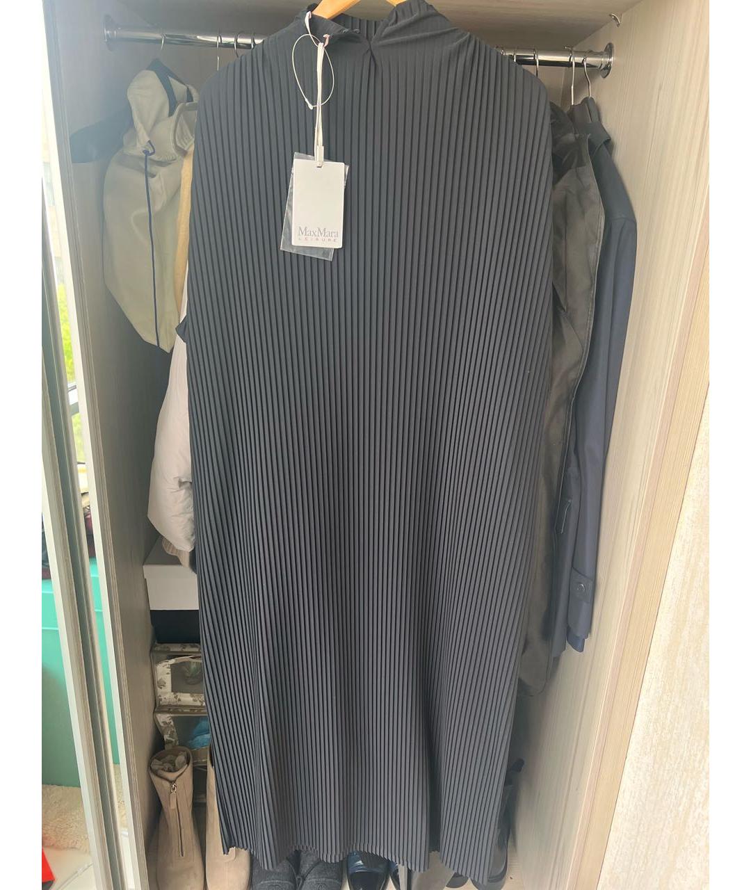 'S MAX MARA Черное полиэстеровое коктейльное платье, фото 2