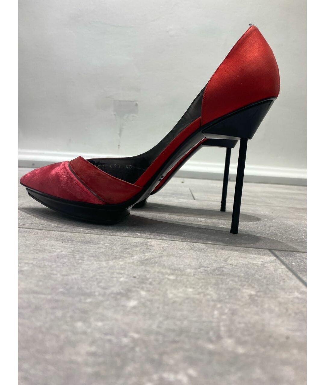 GIORGIO ARMANI Красные замшевые туфли, фото 8