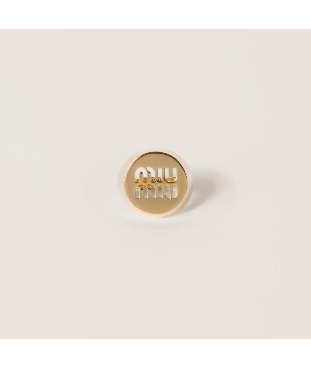 MIU MIU Золотое латунное кольцо, фото 2