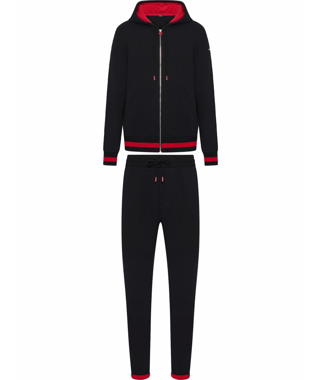 KITON Черный хлопковый спортивный костюм, фото 1