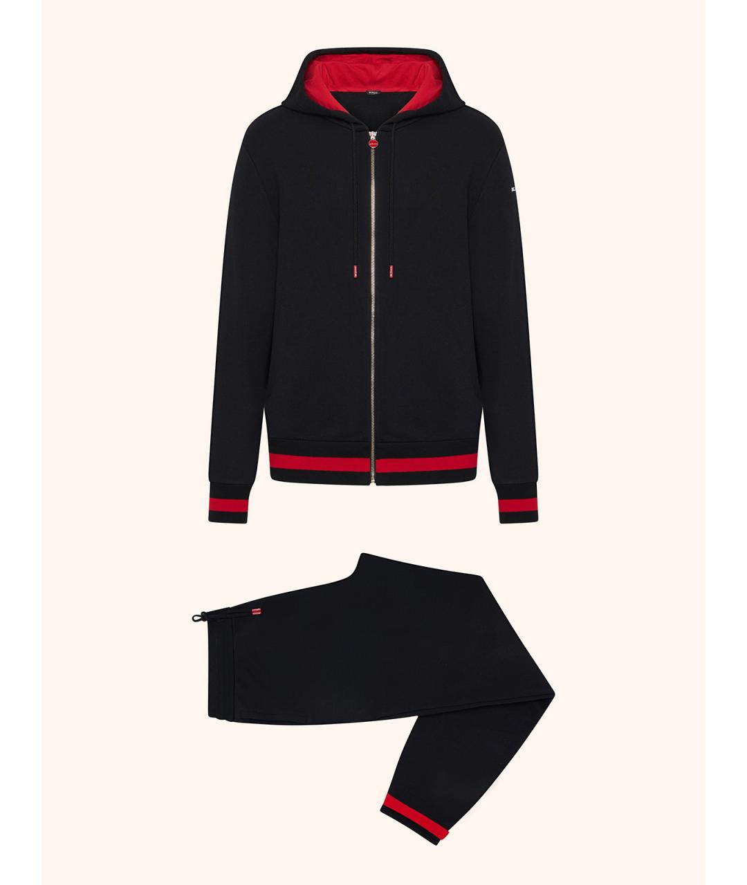 KITON Черный хлопковый спортивный костюм, фото 3