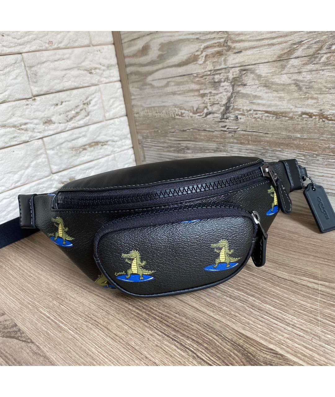 COACH Черная поясная сумка, фото 10