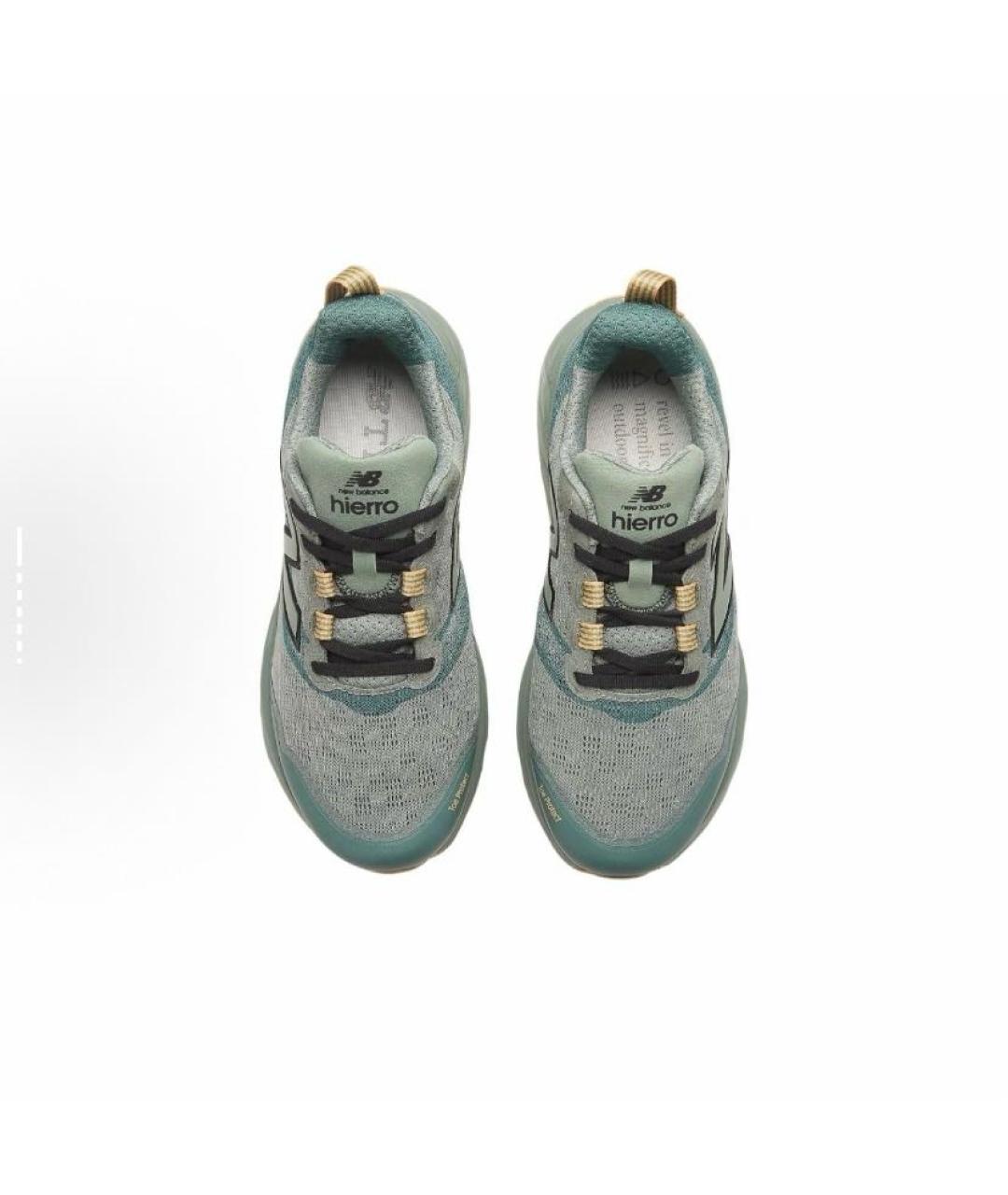 NEW BALANCE Зеленые текстильные низкие кроссовки / кеды, фото 5