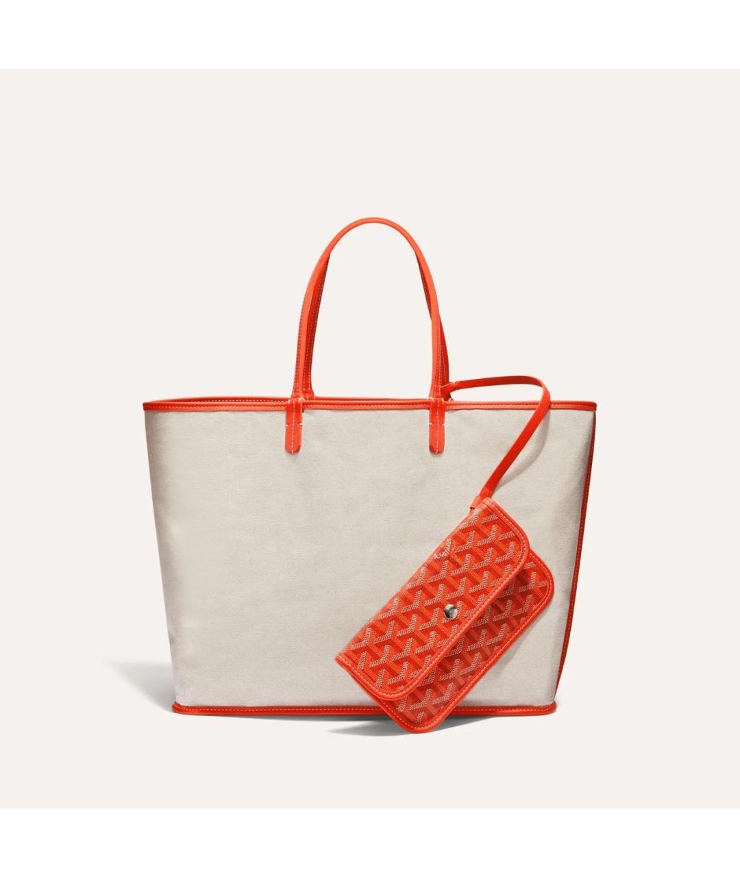 GOYARD Оранжевая сумка тоут, фото 3
