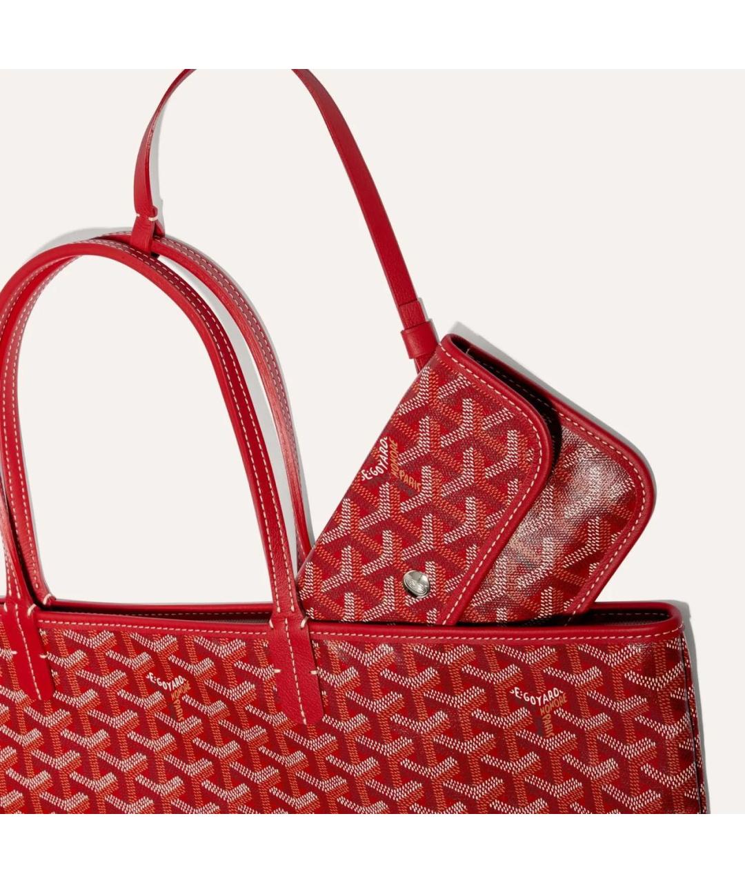 GOYARD Красная сумка тоут, фото 4
