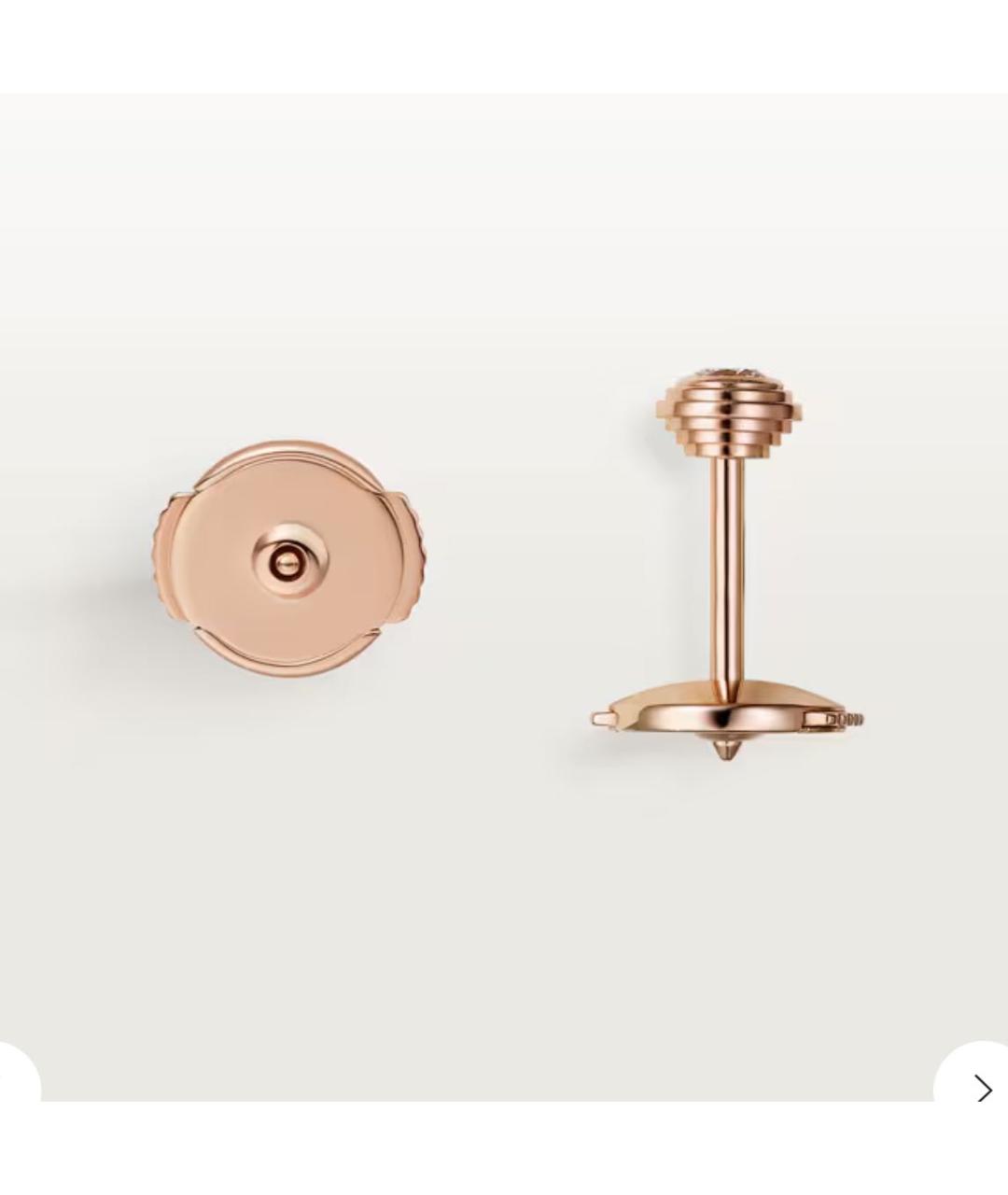CARTIER Розовые серьги из розового золота, фото 4