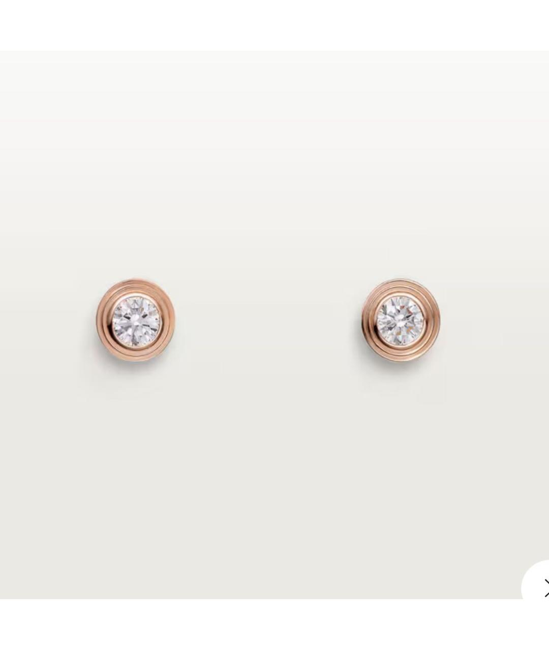 CARTIER Розовые серьги из розового золота, фото 2