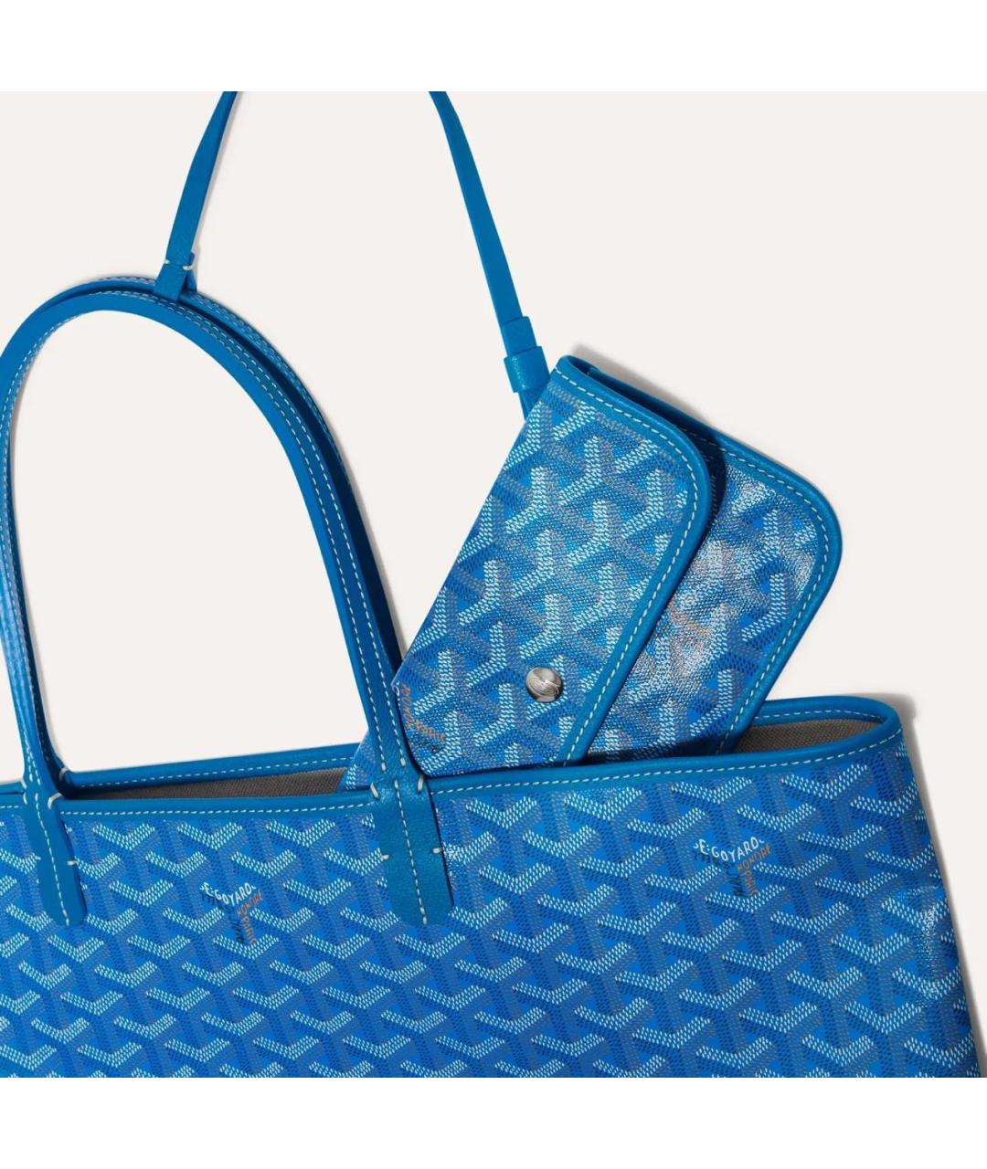 GOYARD Голубая сумка тоут, фото 4