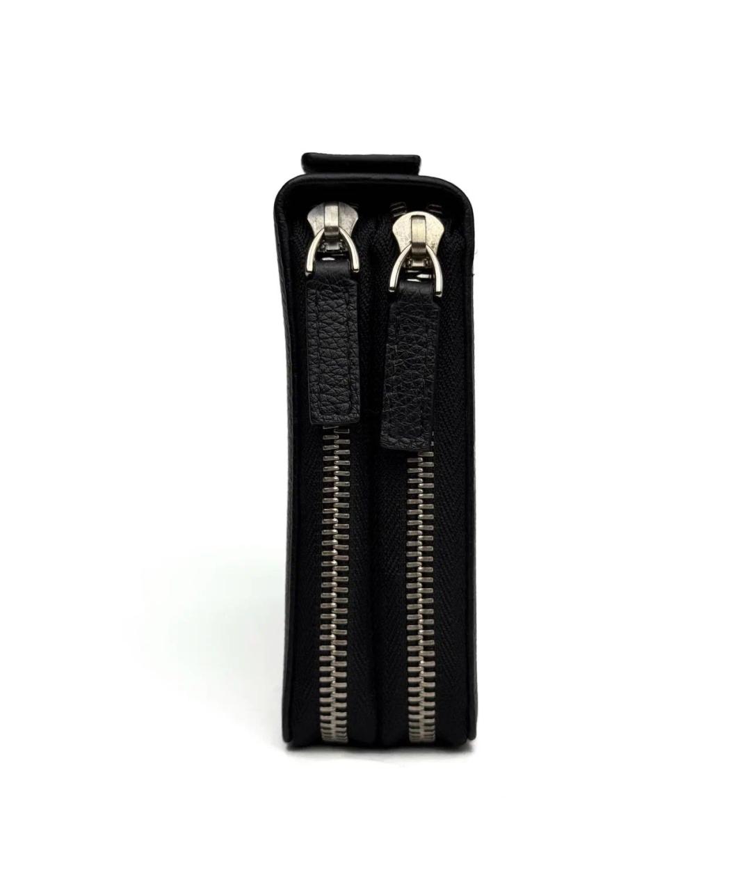 MONTBLANC Черная кожаная барсетка, фото 5