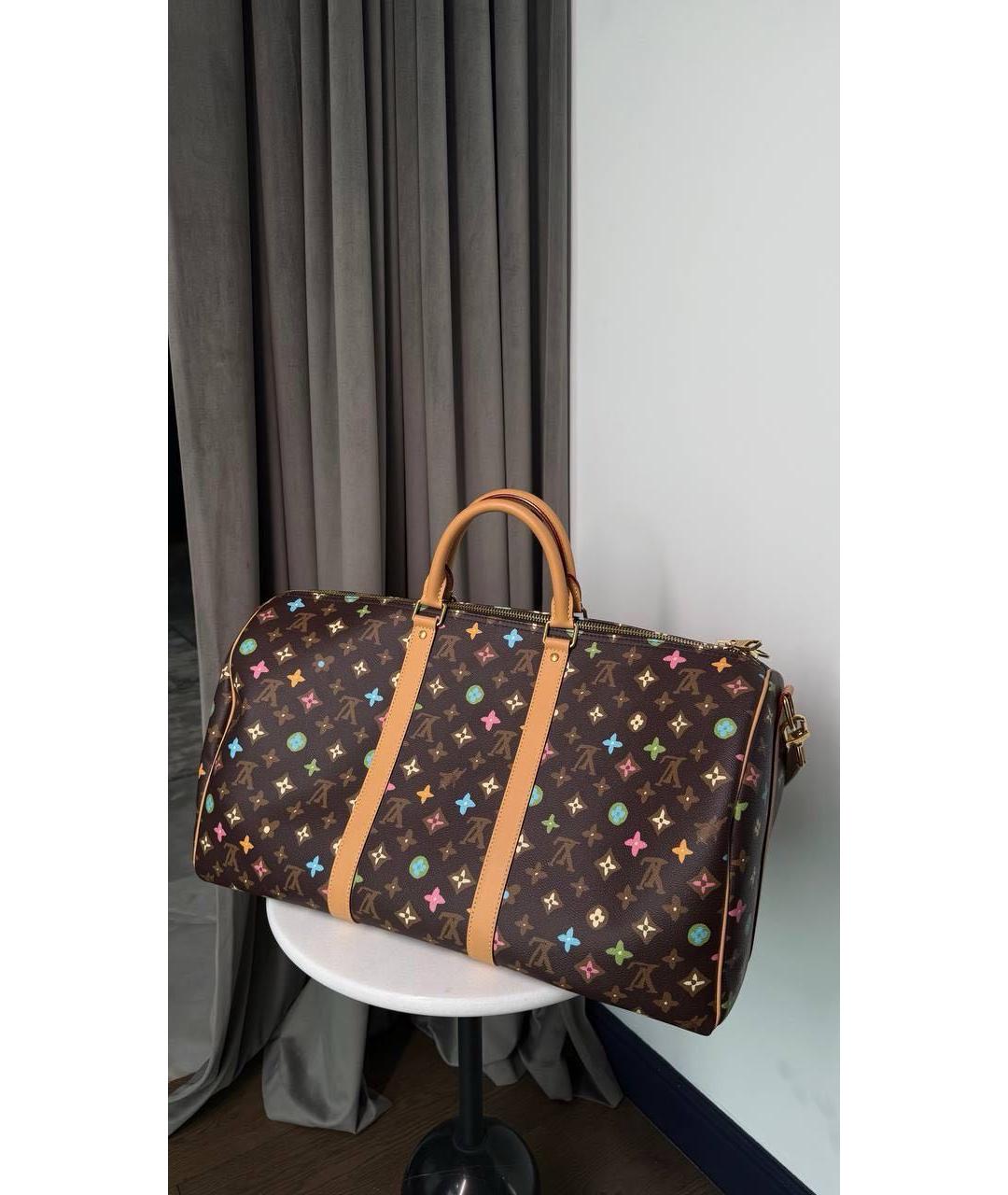 LOUIS VUITTON Коричневая дорожная/спортивная сумка, фото 8