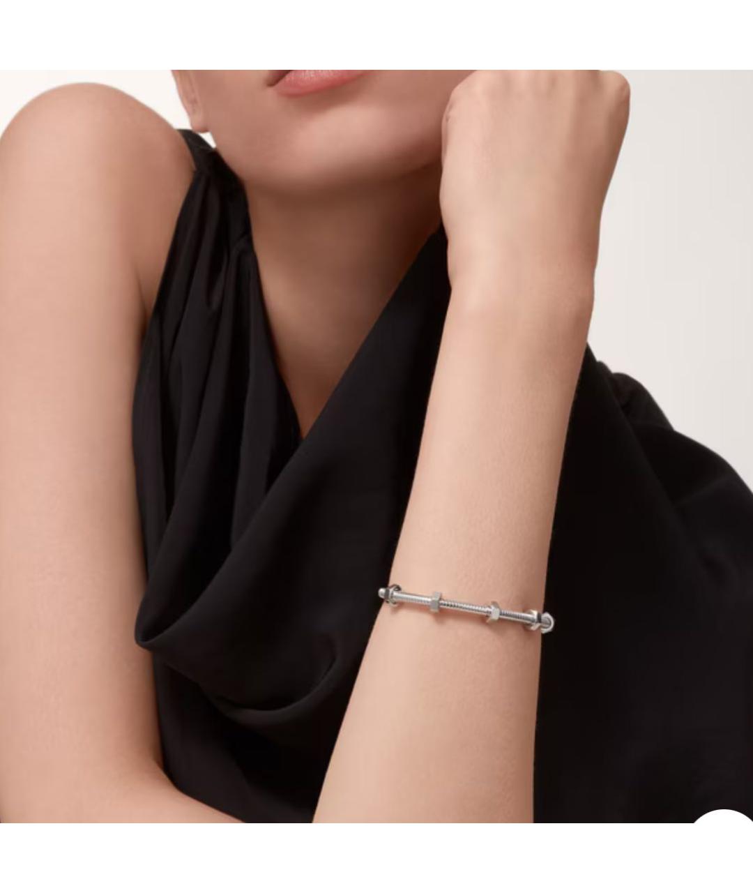 CARTIER Серебрянный браслет из белого золота, фото 4