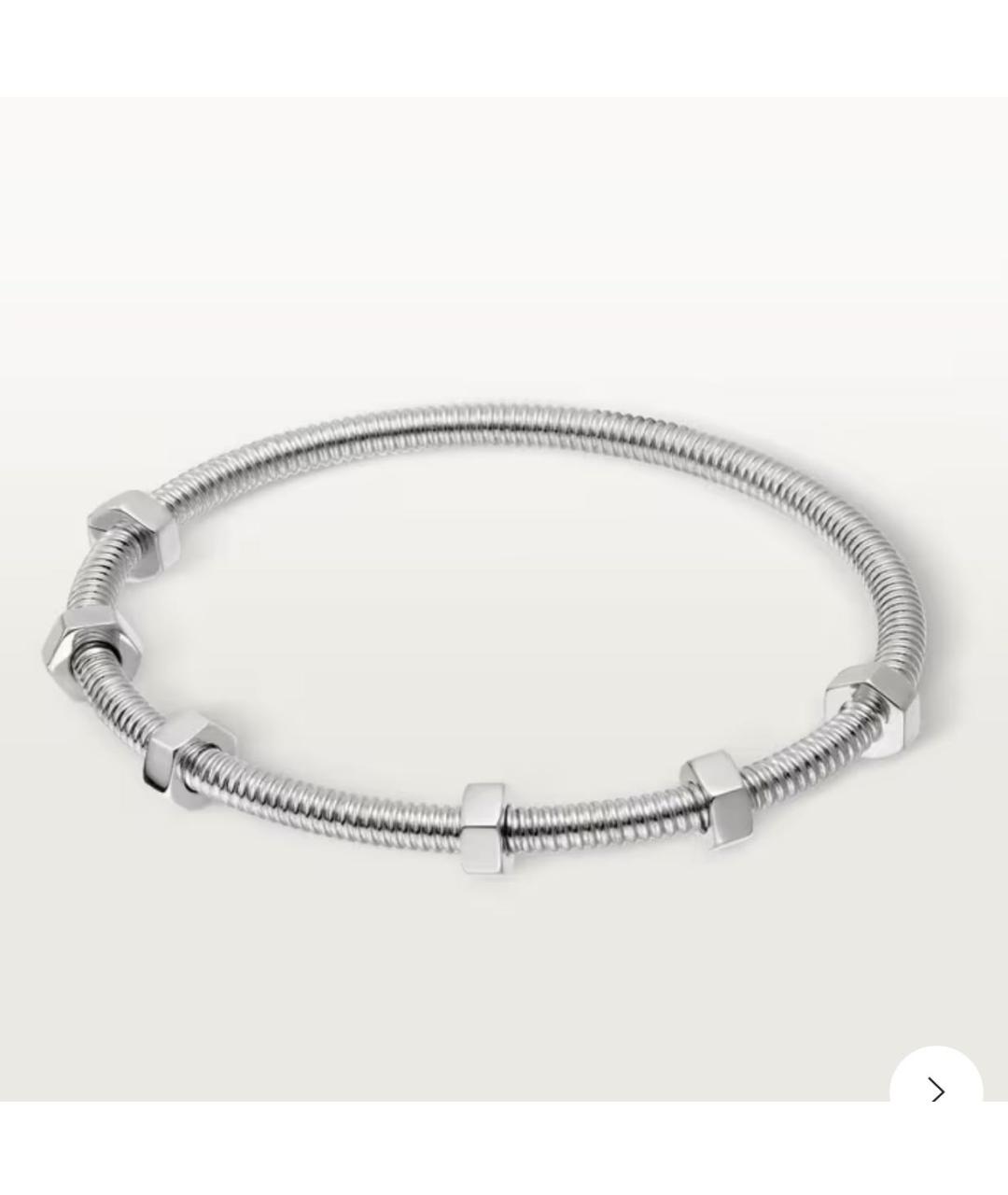 CARTIER Серебрянный браслет из белого золота, фото 2