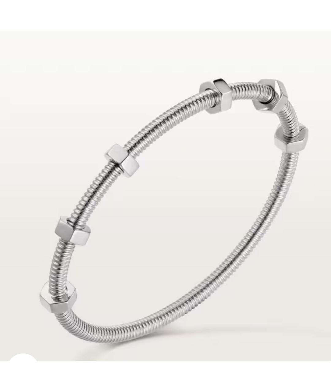 CARTIER Серебрянный браслет из белого золота, фото 3