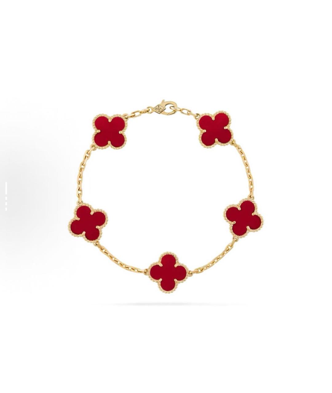 VAN CLEEF & ARPELS Красный браслет из желтого золота, фото 2