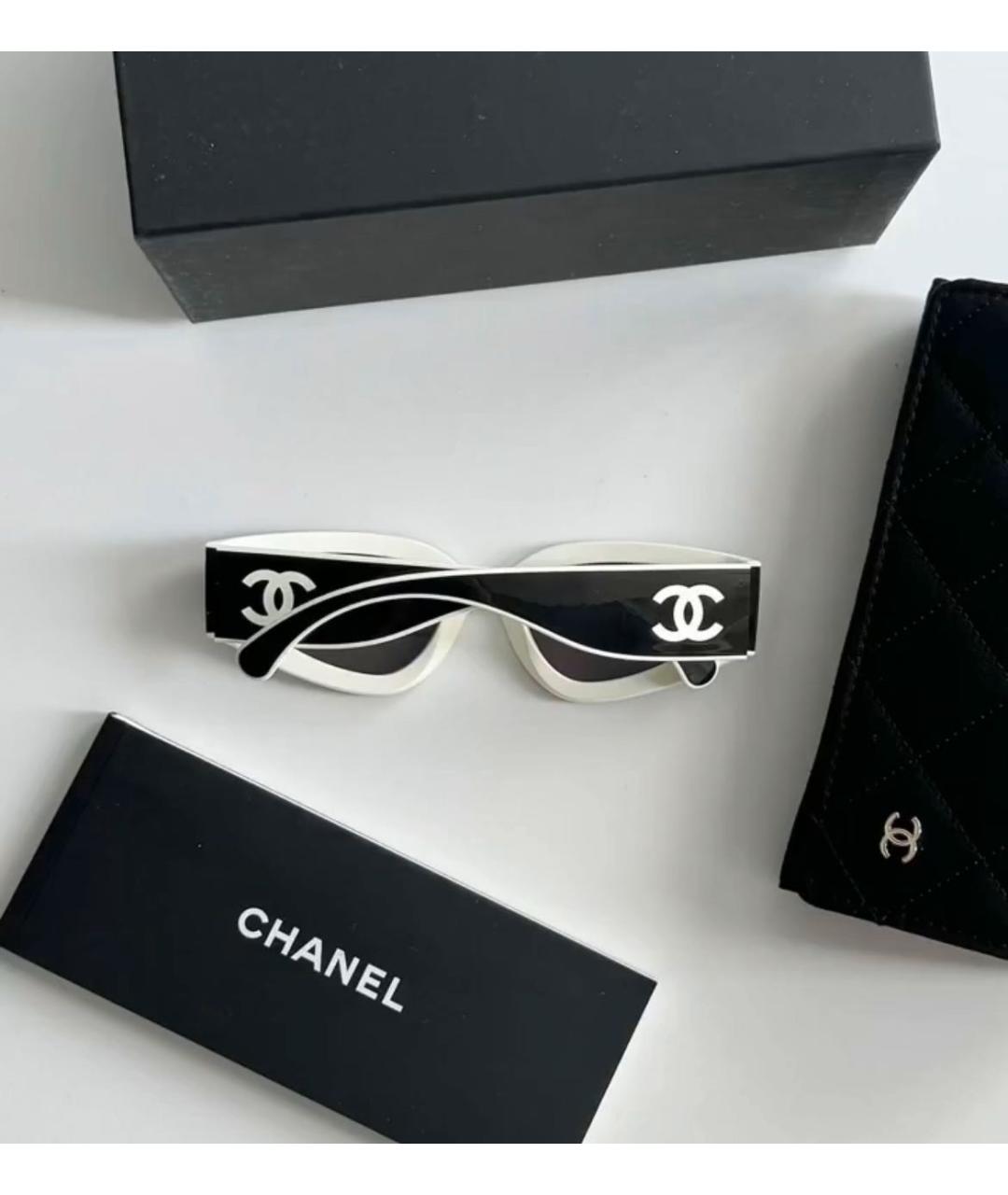CHANEL Черные пластиковые солнцезащитные очки, фото 4