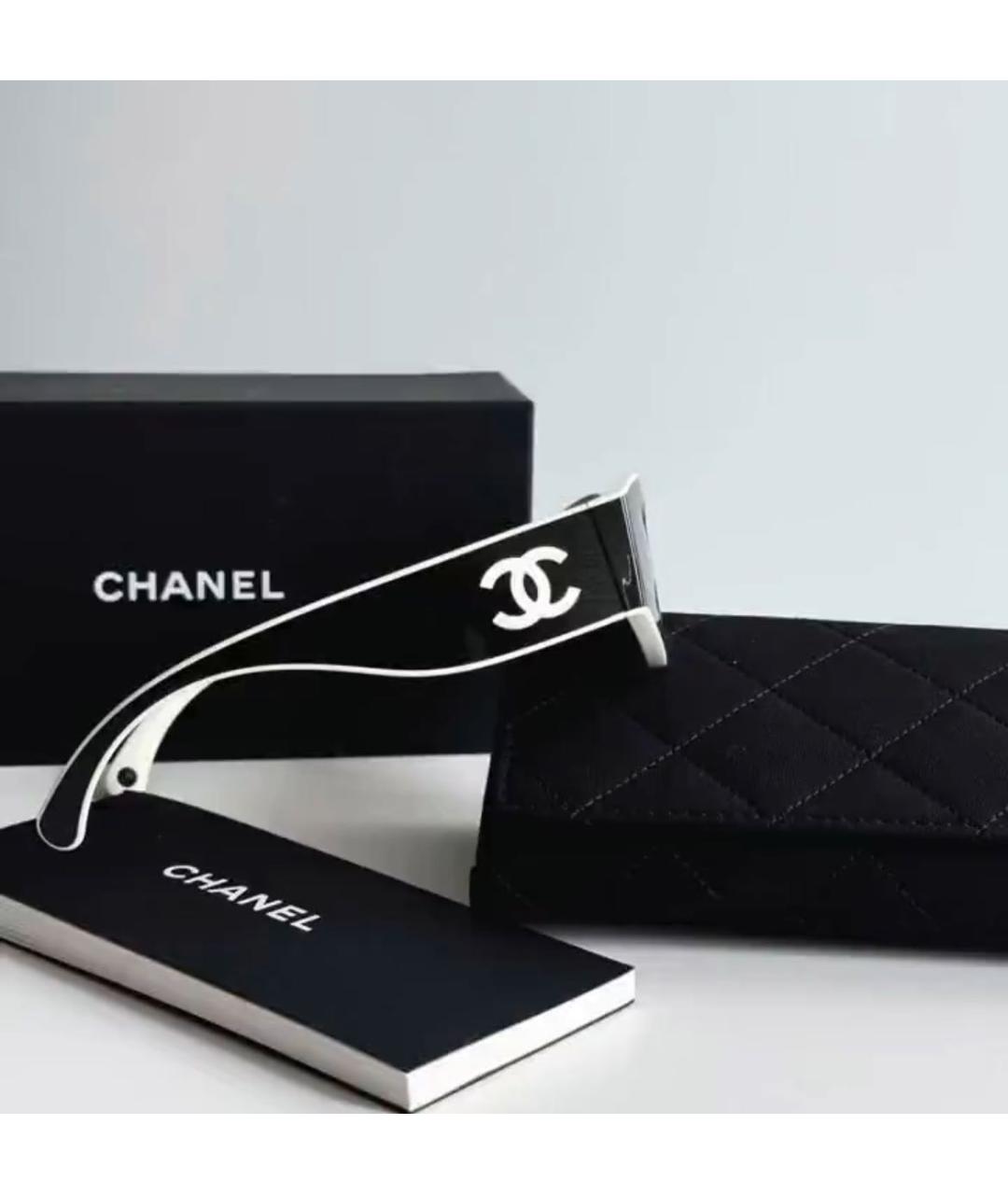 CHANEL Черные пластиковые солнцезащитные очки, фото 5