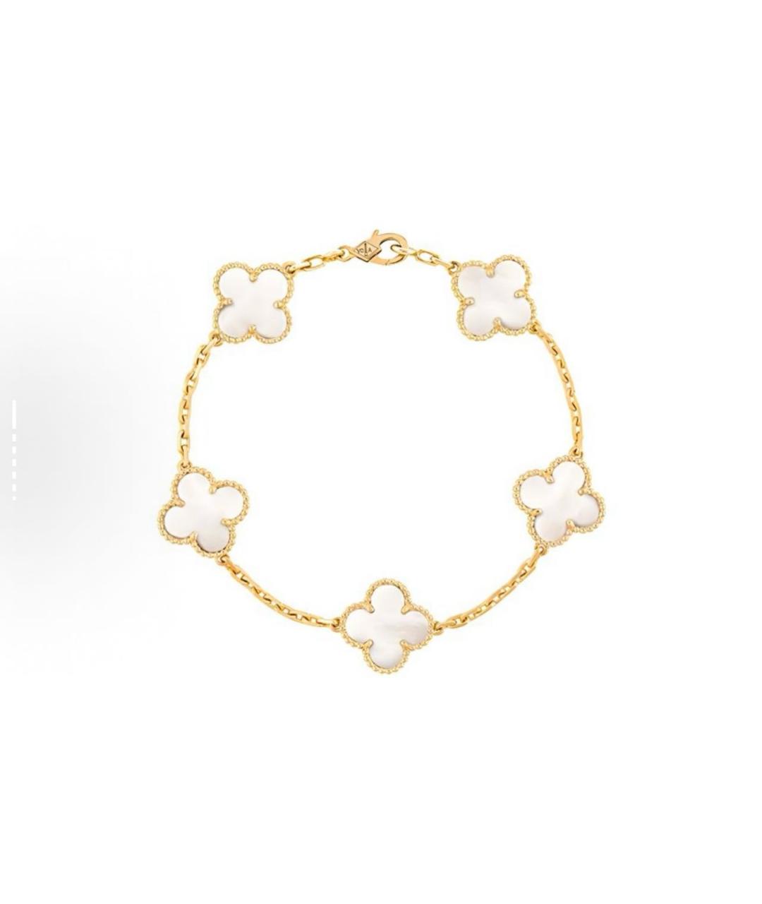 VAN CLEEF & ARPELS Белый браслет из желтого золота, фото 2