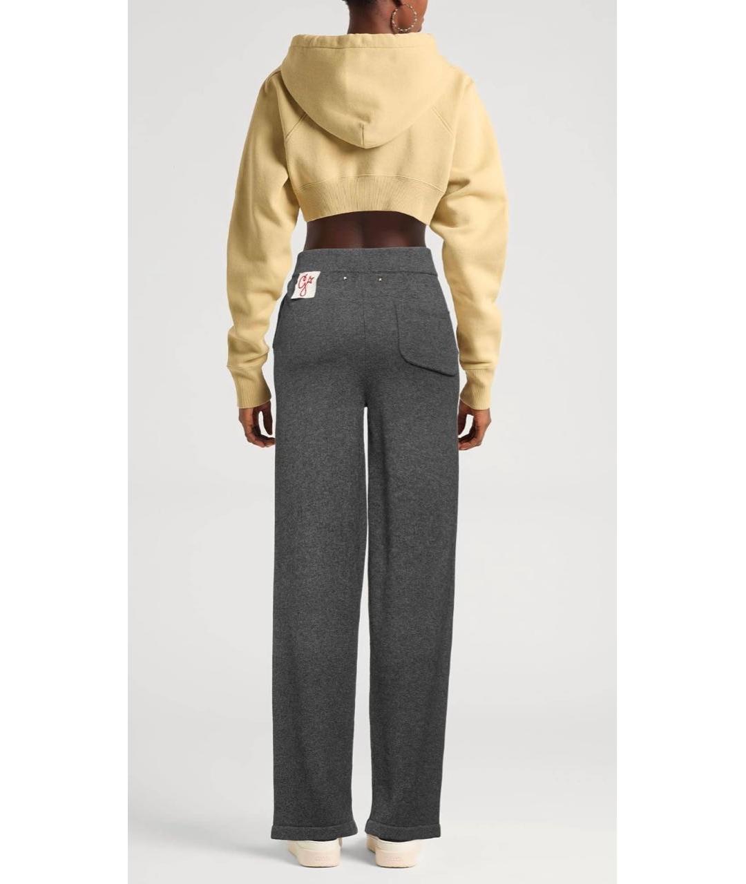 GOLDEN GOOSE DELUXE BRAND Серые кашемировые прямые брюки, фото 2