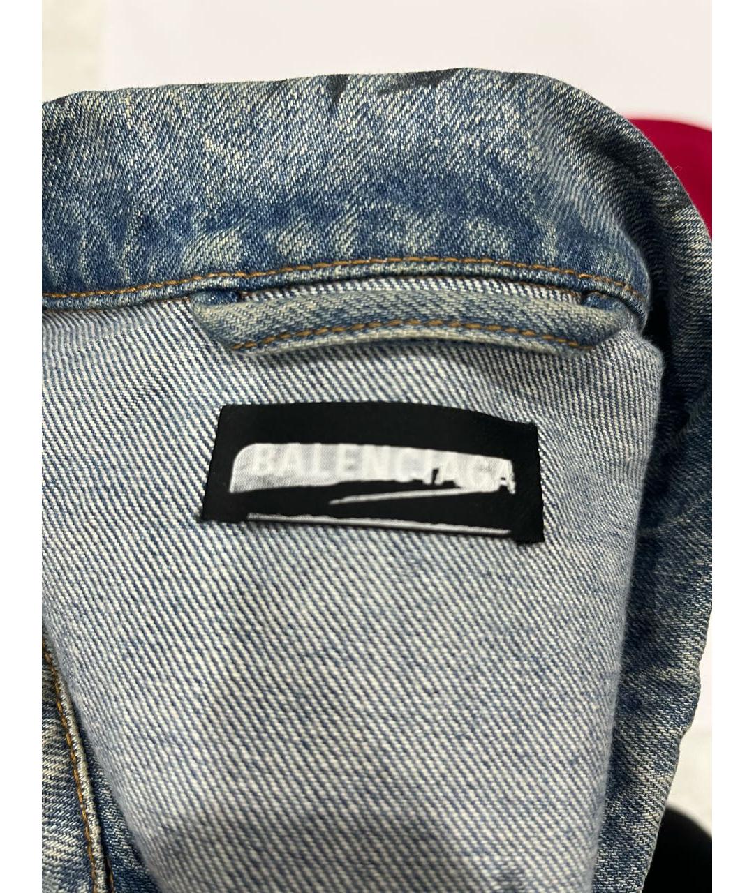 BALENCIAGA Синяя деним куртка, фото 3
