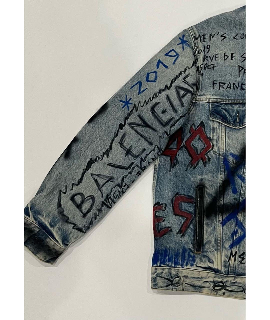 BALENCIAGA Синяя деним куртка, фото 4