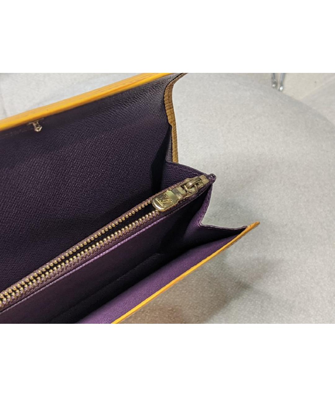 LOUIS VUITTON Горчичный кошелек, фото 4