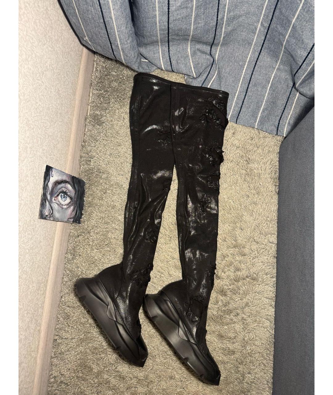RICK OWENS DRKSHDW Черные ботфорты, фото 6