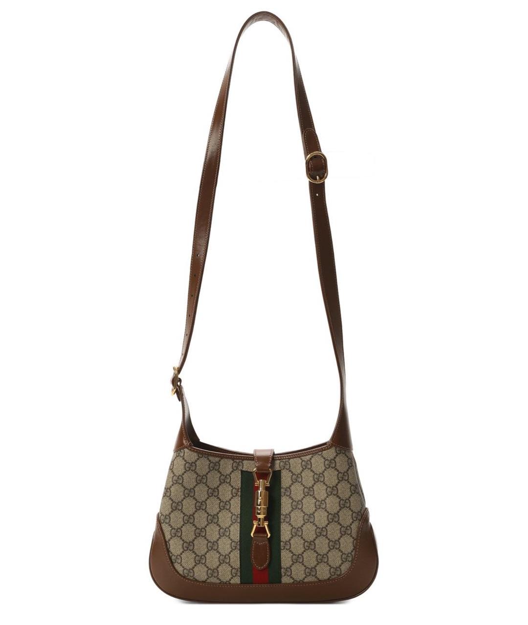 GUCCI Антрацитовая кожаная сумка через плечо, фото 8