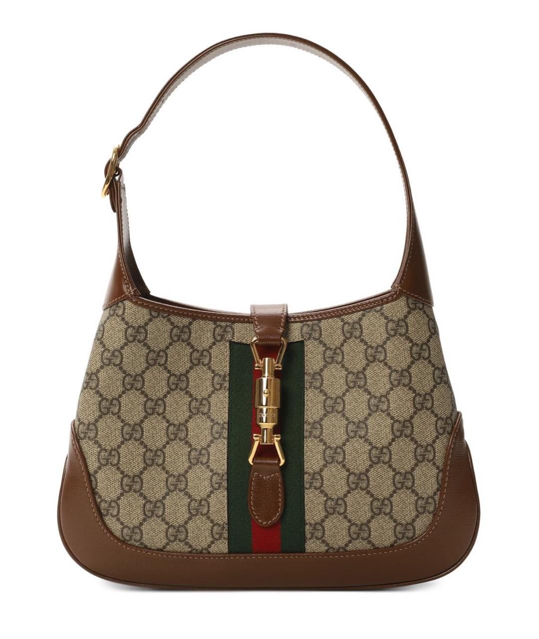 GUCCI Антрацитовая кожаная сумка через плечо, фото 1
