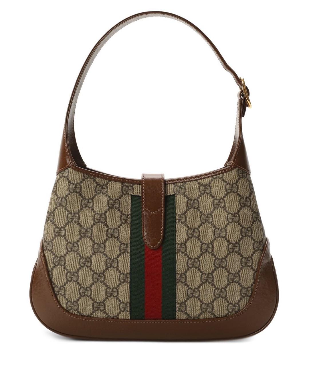 GUCCI Антрацитовая кожаная сумка через плечо, фото 2