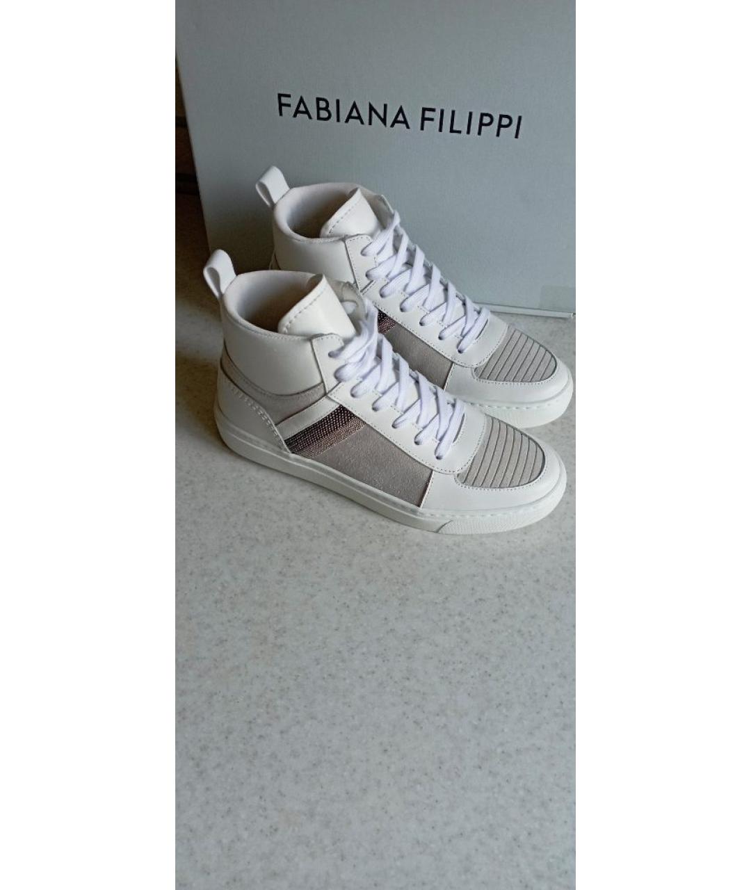 FABIANA FILIPPI Белые кожаные кеды, фото 5
