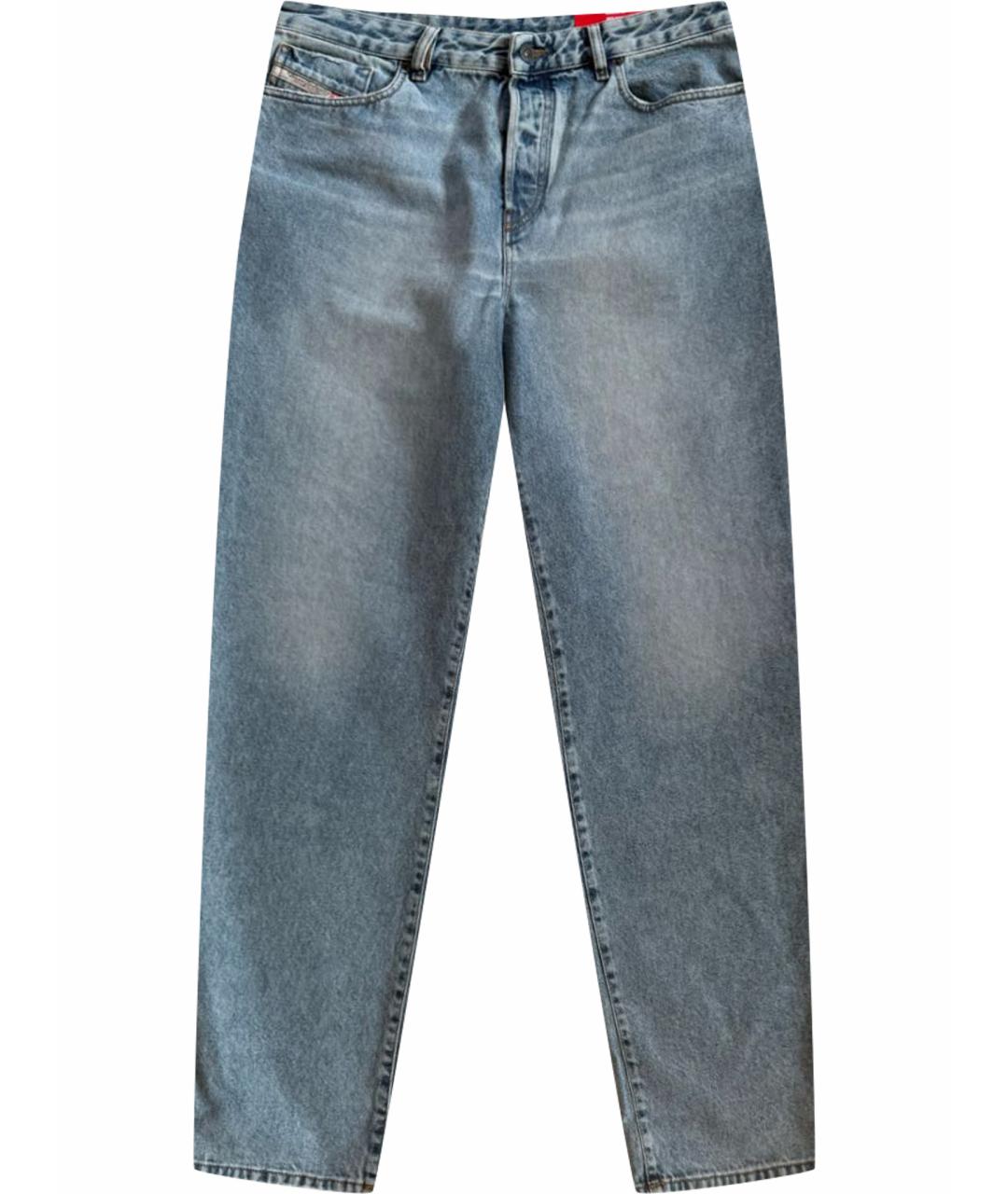 DIESEL Голубые хлопковые прямые джинсы, фото 1
