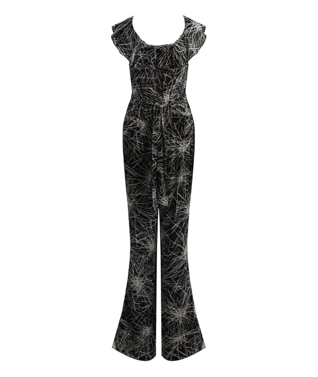 DIANE VON FURSTENBERG Черный вискозный комбинезон, фото 1