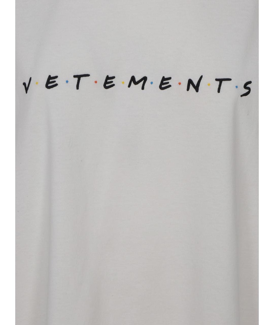 VETEMENTS Белая хлопковая футболка, фото 8