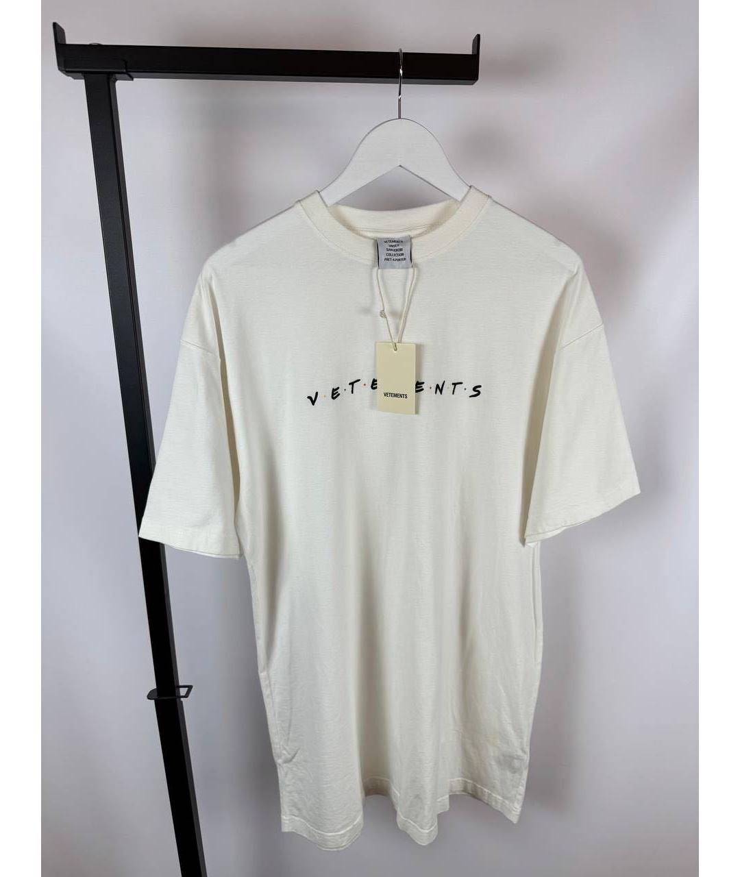 VETEMENTS Белая хлопковая футболка, фото 2
