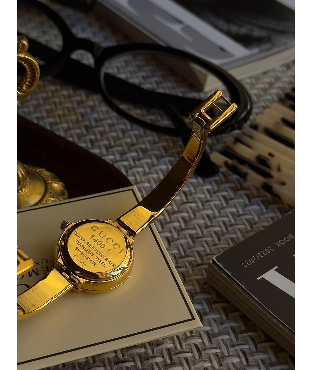 GUCCI Золотые часы, фото 4